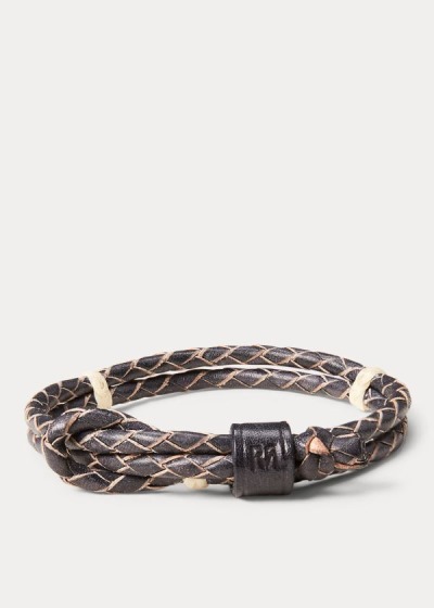 Abotoaduras Ralph Lauren Braided Couro Homem 84371-PNIR